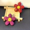 Keychain Pendant Small Flowers Shiny Rhinestone Sunflower Charm Key Chain Decorative Backpack Bag Accessories