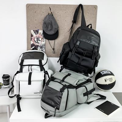 Large Capacity Sports Backpack Men's Functional Backpack Outdoor Travel Mountaineering Bag High School College Student Schoolbag Women's Tide Cool