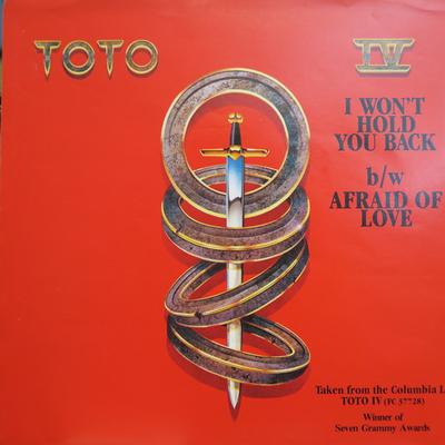 7inch Record TOTO  I Wont Hold You Back 3803597 Columbia 1982 Canada Rock Used