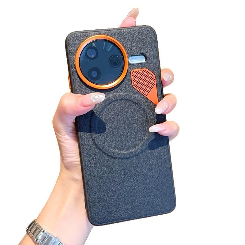 Redmi K80/K80 Pro Heat Dissipation & Magnetic Case, Poco F7 Pro Golden Armor Protective Cover