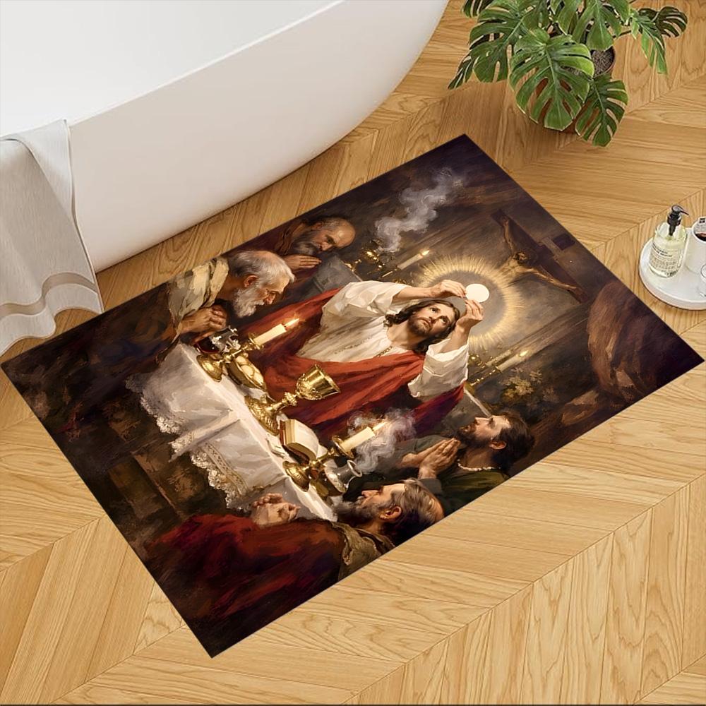 

Heavenly Cats With Christ Non-Slip Home Carpet Design Great for Home & Apartment 40cmx60cm