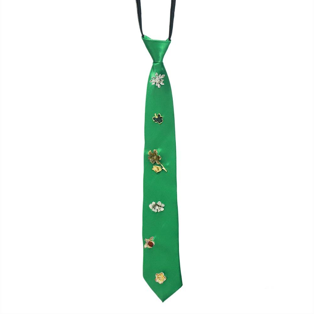 Elegant Korean Flower Tie Insect Black Rhinestone Necktie Alloy Academic Style Decoration Shirt Tie JK Uniform Decoration