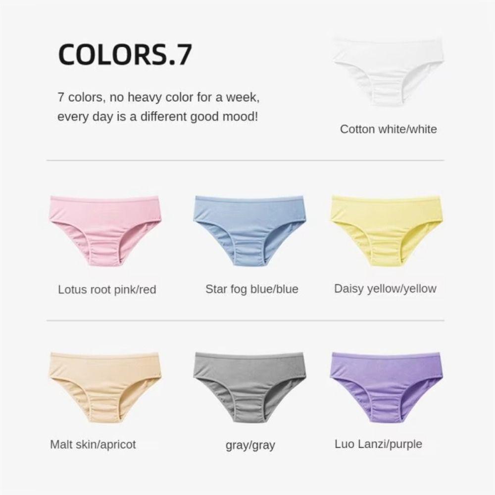 5PCS/Set Solid Color Free Washing Pantie Portable Postpartum Monthly Shorts  for Women