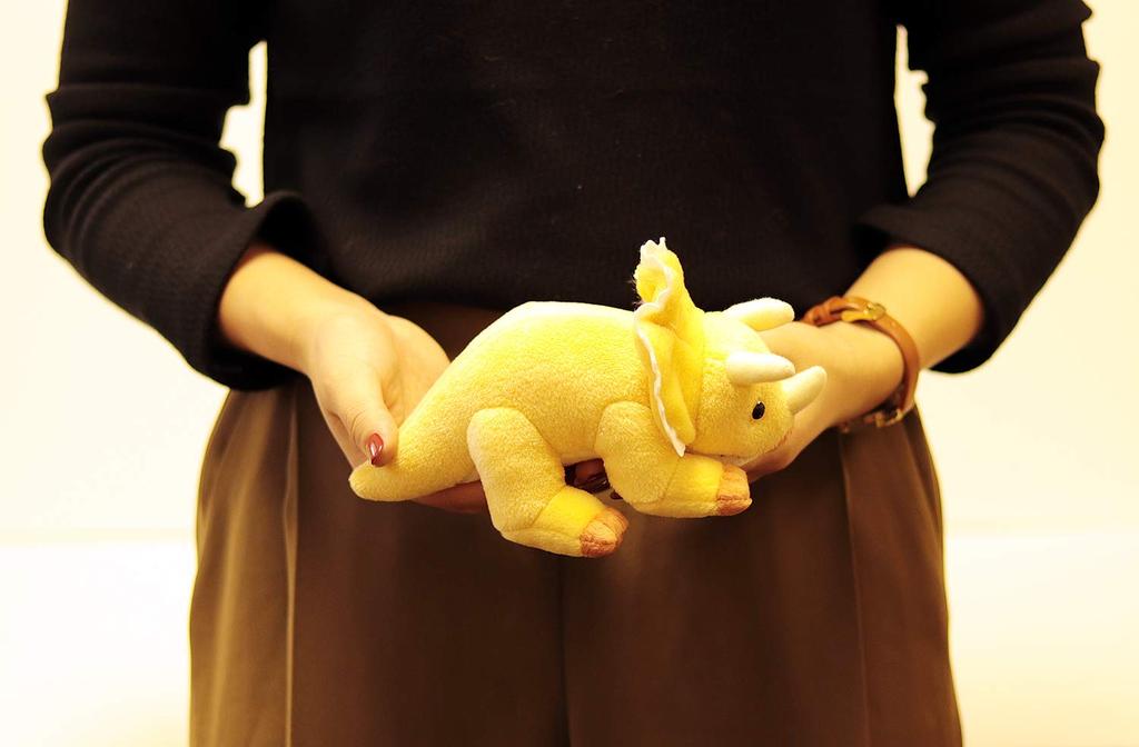 Yoshitoku Lovely Dinosaur Plush Toy Triceratops Small 180026