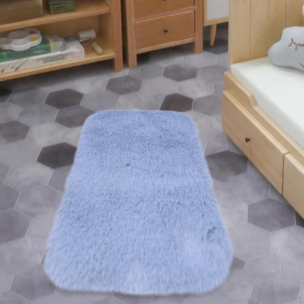 1/12 Miniature Plush Carpet Micro Landscape Furniture Accessories Dollhouse Area Rug Simulation