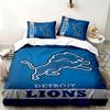 Zestaw 3-częściowy Detroit Lions Idealny do sypialni Wygodny zestaw pościeli zawiera poszewkę na kołdrę i dwie poszewki na poduszki Idealny prezent urodzinowy lub świąteczny