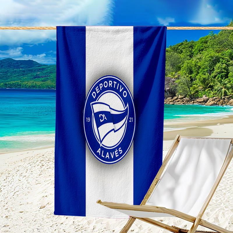 Deportivo FC Bedrucktes Strandtuch, Superweiche Mikrofaser, Perfektes Geschenk Geburtstag, für Pool, Strand, Reisen, für Familie und Freunde