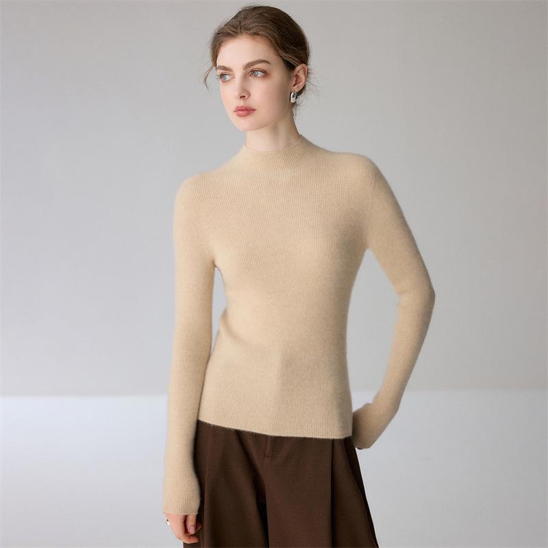 Women's Premium 100% Pure Cashmere Seamless Pullover Sweater - Versatile Knit Top