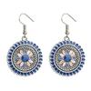 Ethnic Boho Colorful Enamel Earrings For Women Retro Hollow Flower Round Geometric Vintage Drop Dangle Earrings Jewelry