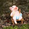 Animal Garden Statue, Cute Pig Funny Outdoor Sculpture, Resin Lawn Ornaments Decor, Indoor OutdoorFigurines For Garden Lawn