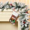 Snowman Christmas Stockings Candy Bag Cartoon Christmas Hanging Socks For Fireplaces Home Office Party Decorations