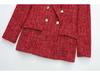 Autumn Double-Breasted Textured Office Jacket - Women's Fashion Suit with Small Fragrance Style
