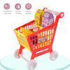Shopping Cart Toys, Trolley for Groceries Supermarket Playset Fruit Vegetables Play Food Role Kitchen Store Toys for 3+ Kids