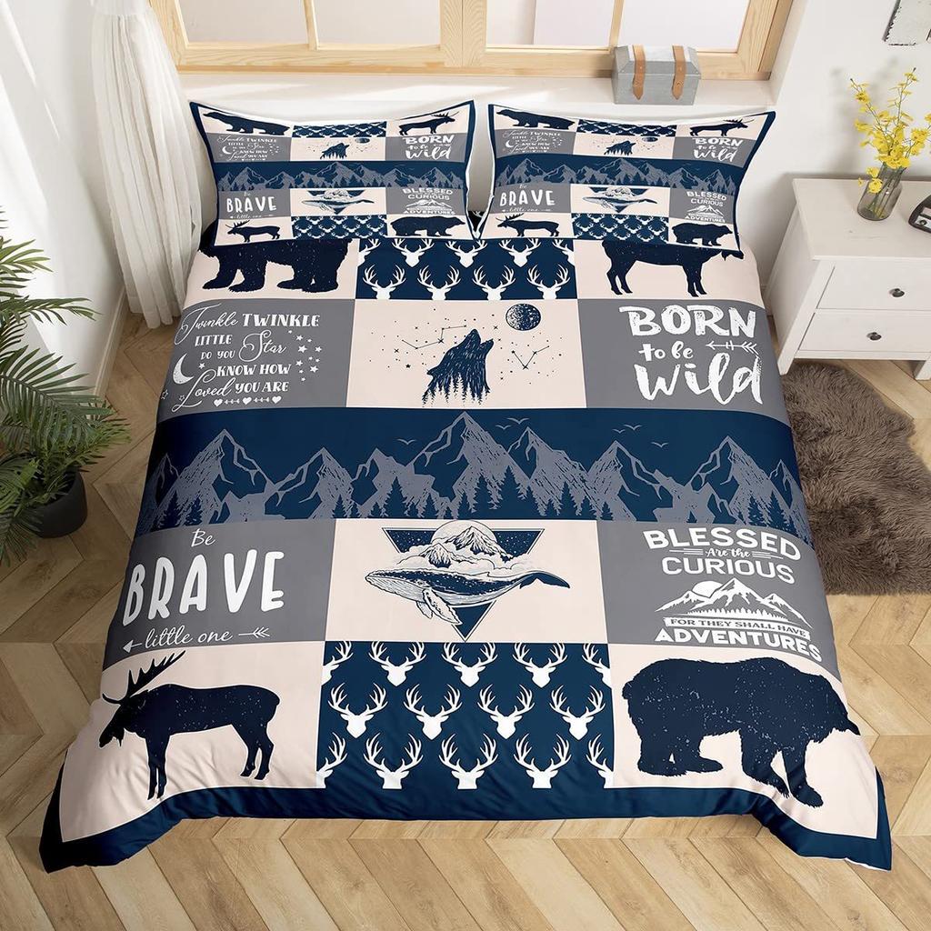 Sunflower Cowhide Three-Piece Quilt Cover 3D Digital Printing Bedding Set Bed Cover
