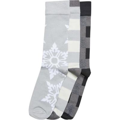 Urban Classics Unisex Adult Snowflake Christmas Socks (Pack of 3)