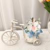 Small Rattan Flower Basket Tricycle Flower Holder Basket Woven Storage Basket