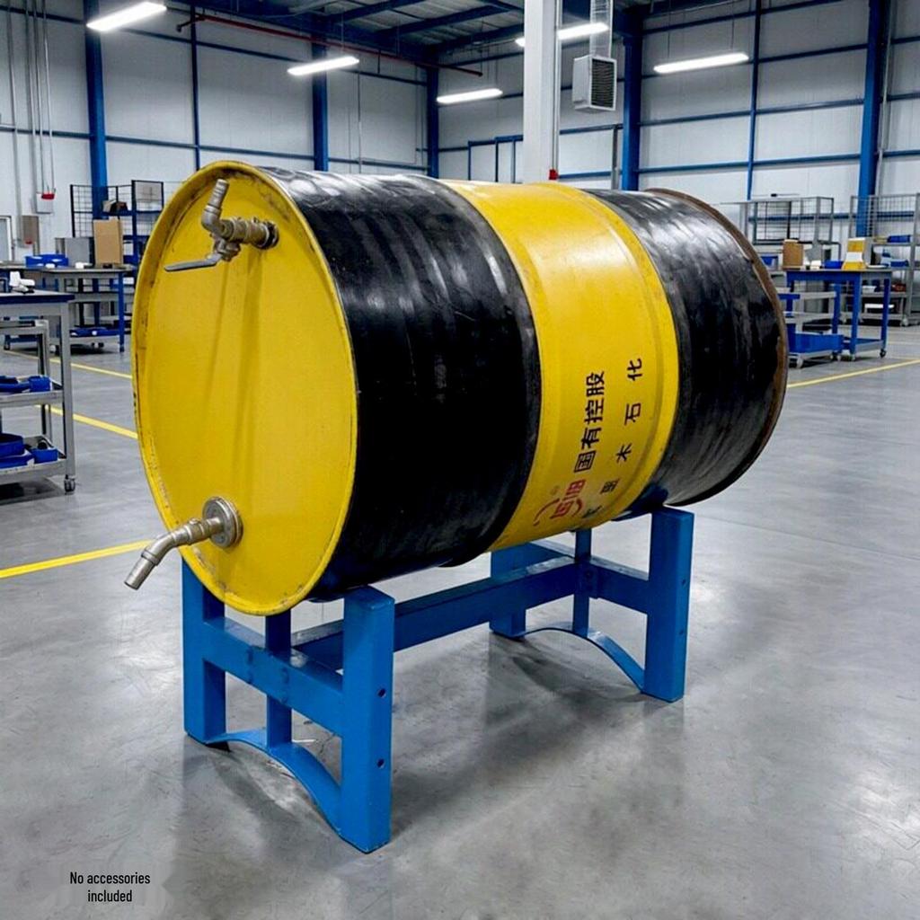 Steel Oil Drum Stand: Leak-Proof Stackable Rack for Diesel Drums in Warehouses