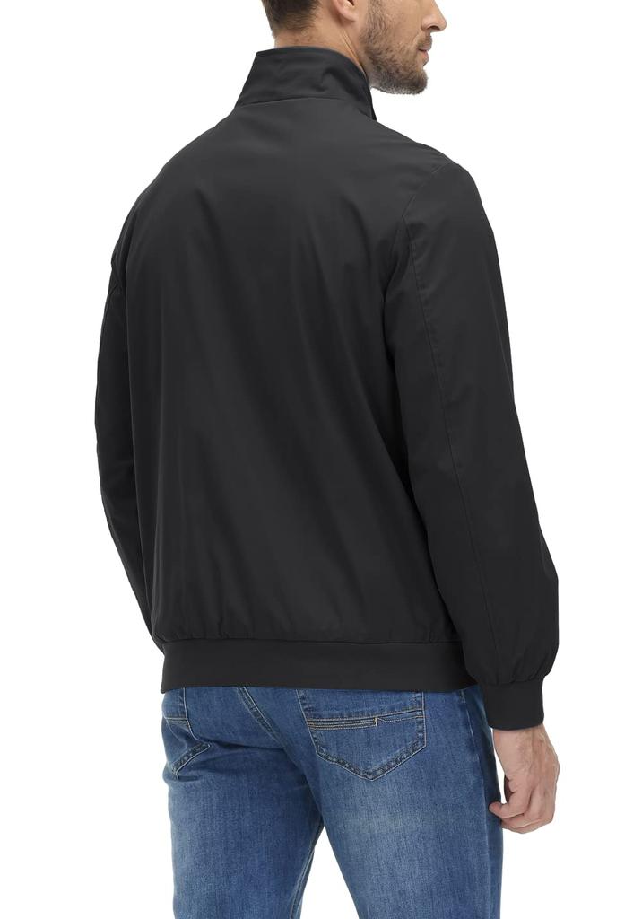 Swing Top Large Size Stadium Jumper Plain Blouson Thin Jumper Autumn Clothes Light Jacket Street Motorcycle Jacket Windproof Outerwear Jacket Black