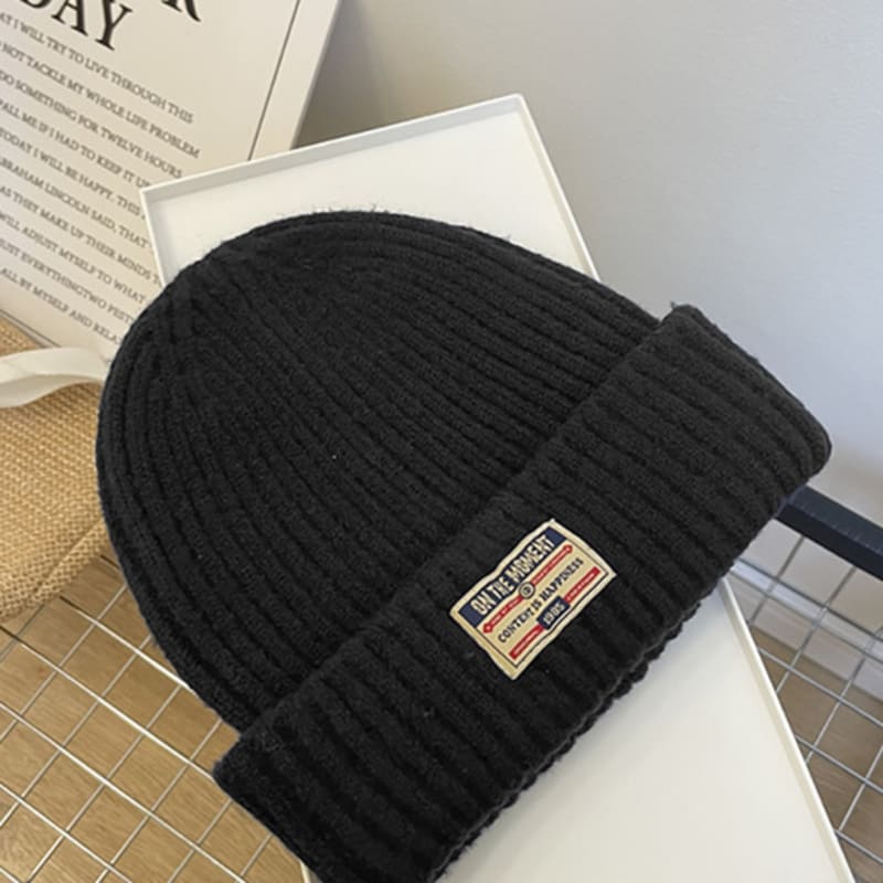 LOOKING4U On the Moment Vintage Etikett Mössa SVART