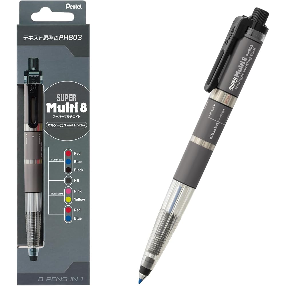 Pentel XPH803 Super Multi 8 Color Core 8 Color Mechanical Pen