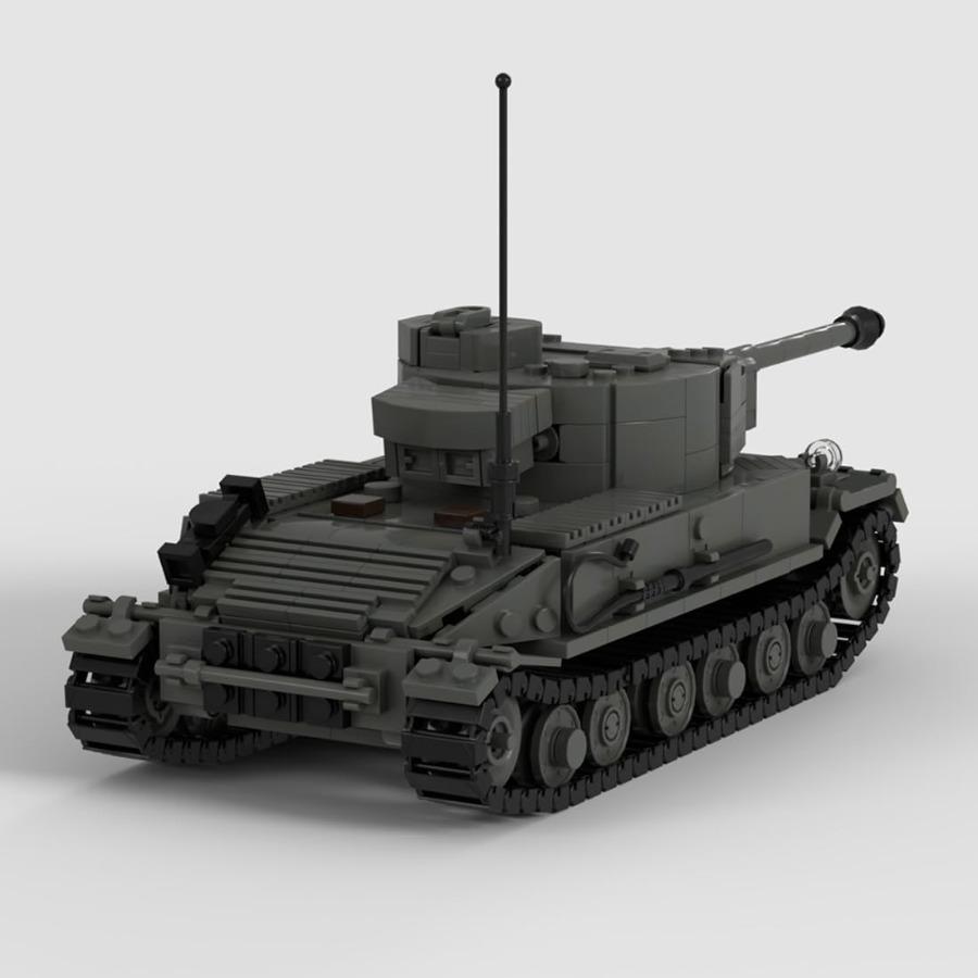 German VK4501P Tank Building Blocks Set WWII German Prototype Heavy Tank Model Military Brick Kit for Historical Display Detail