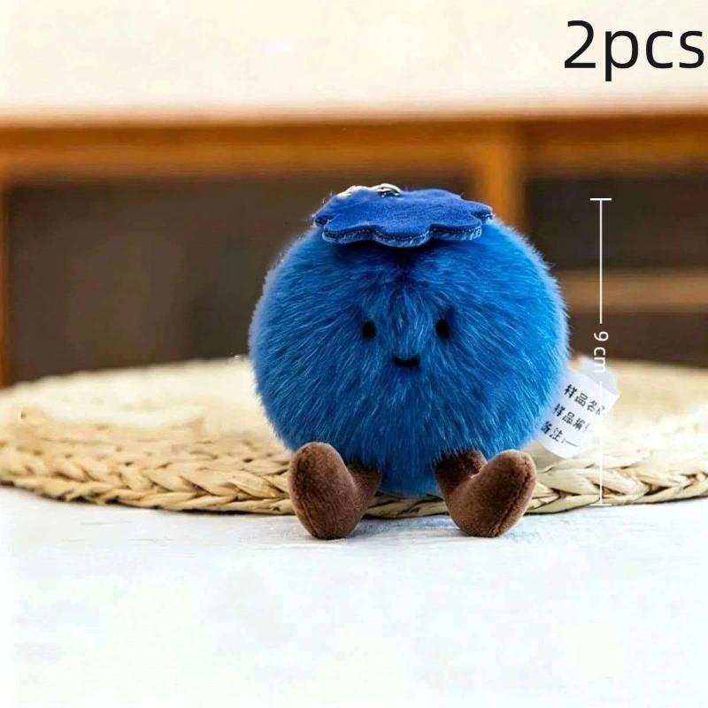 1/2 Pezzi Portachiavi Peluche Soffice Mirtillo Bambola Morbida Giocattolo Ciondolo per Borsa Ciondoli per Telefono Significano 'Bloccare la Sfortuna', Decorazione per la Casa Regalo