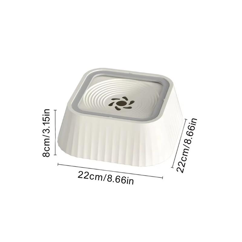 Pet Water Bowl Non-wet Mouth Cat Neck Guard Dog Buoyancy Birdbath Pet Water Fountain with Floating Plates No Spill Water Bowl