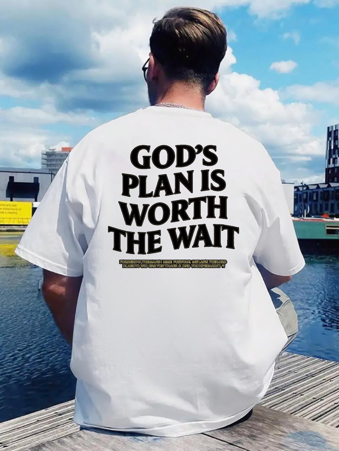 

Retro Rock Band T-shirt - God S Plan Is Worth The Wait Graphic Tee XL