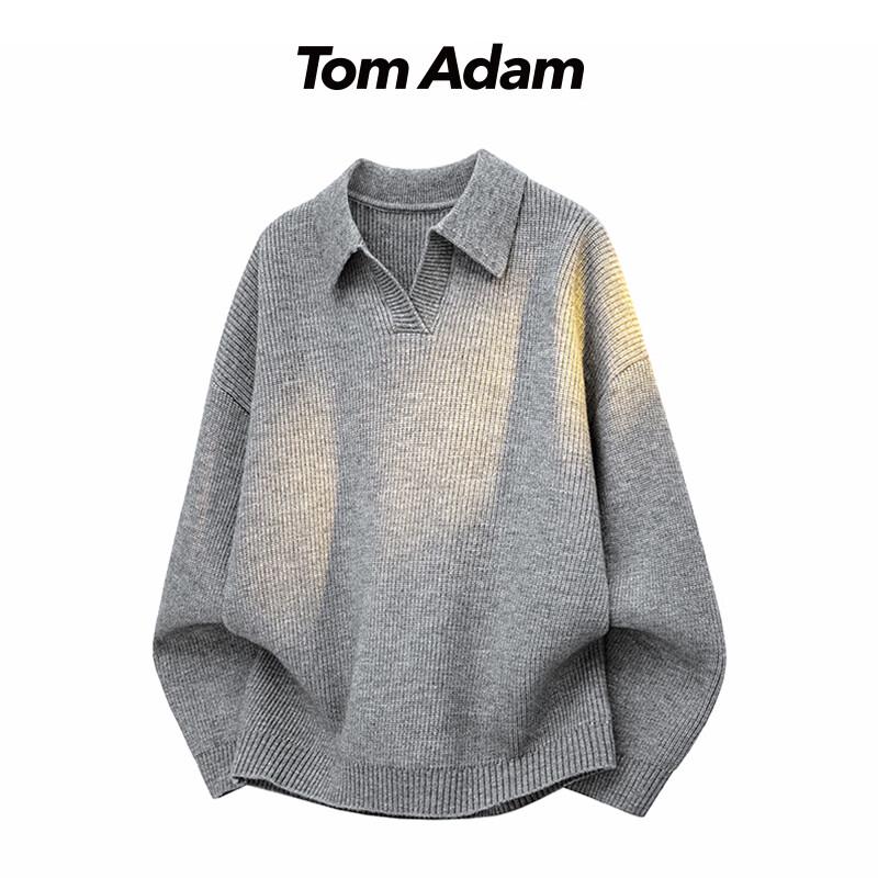 

TOM ADAM Retro Solid Pullover Knit Sweater 2XL