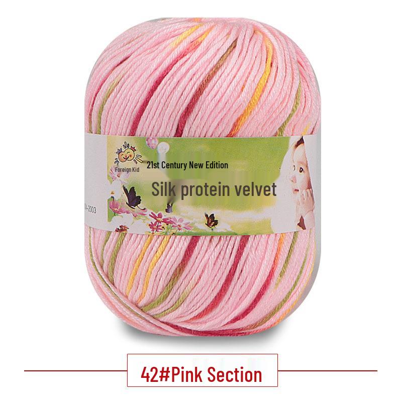 Silk Protein Baby Milk Cotton Yarn for Infant Sweaters, Hats, Shoes, Doll Crochet, and DIY Knitting Projects