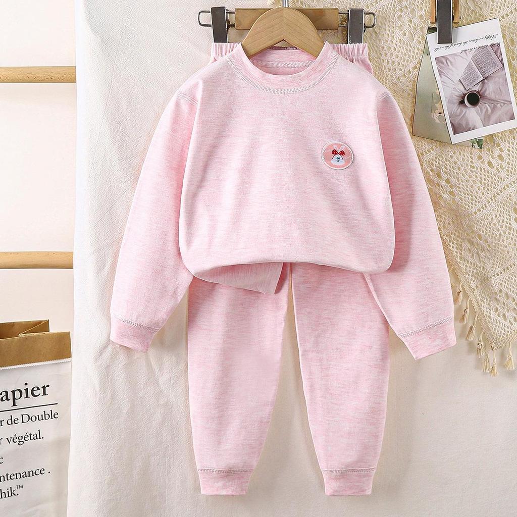 Verdicktes Samt Kinderunterwäsche-Set - Weiches Herbst-/Winter-Oberteil & Unterteil für Baby Jungen & Mädchen