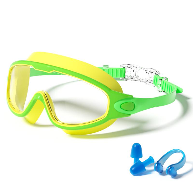 HD Anti-Fog Kids Swim Goggles Waterproof Anti-UV Wide View Swimming Goggles for Boys Girls Age 3-14