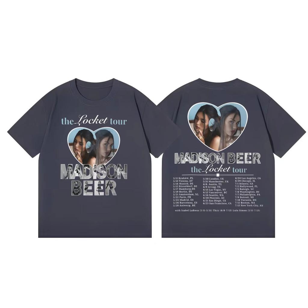 Singer Madison Beer The Locket Tour 2026 Tshirt High Quality Fashion Short Sleeve T Shirt Unisexs Clothing Women Casual Tshirt