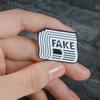 Cartoon Newspaper English Letter Fake Enamel Badge Brooch Pin Clothes Jewelry