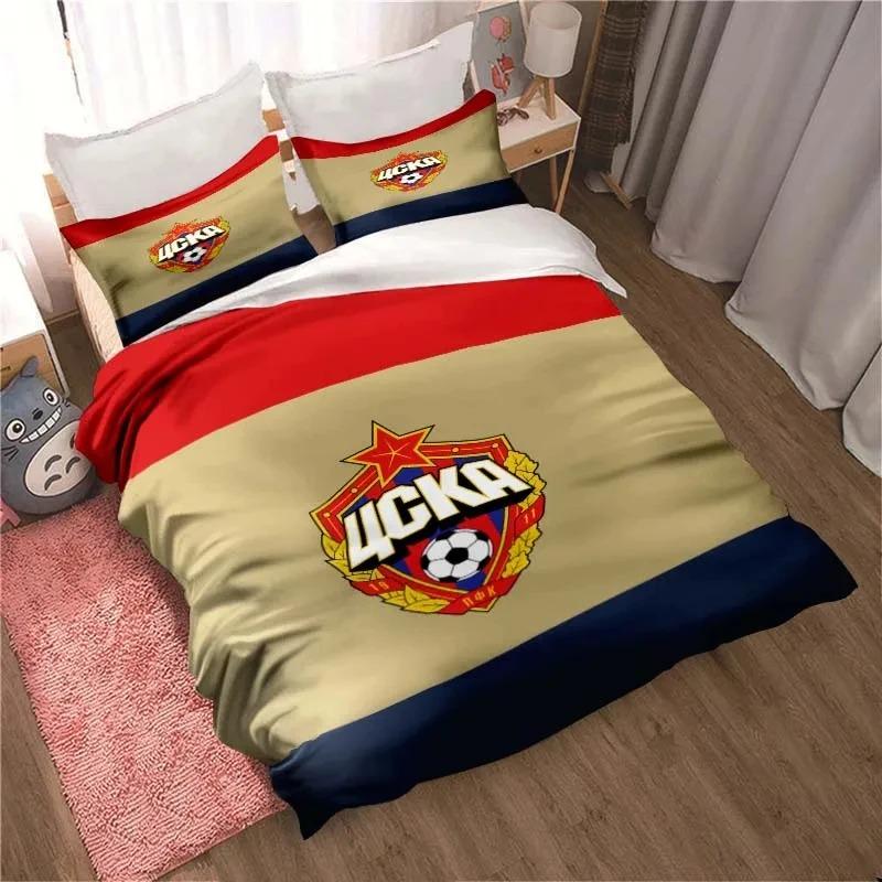 PFC CSKA Moscow Football Print Bedding Set Cute Quilt Cover Bed Cover with Pillowcase Custom Bedding Cover with Pillowcase
