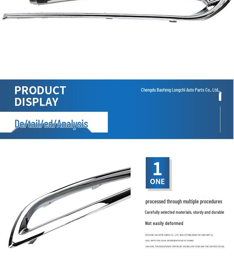 Rear Bumper Light Chrome Trim for BMW 5 Series F18