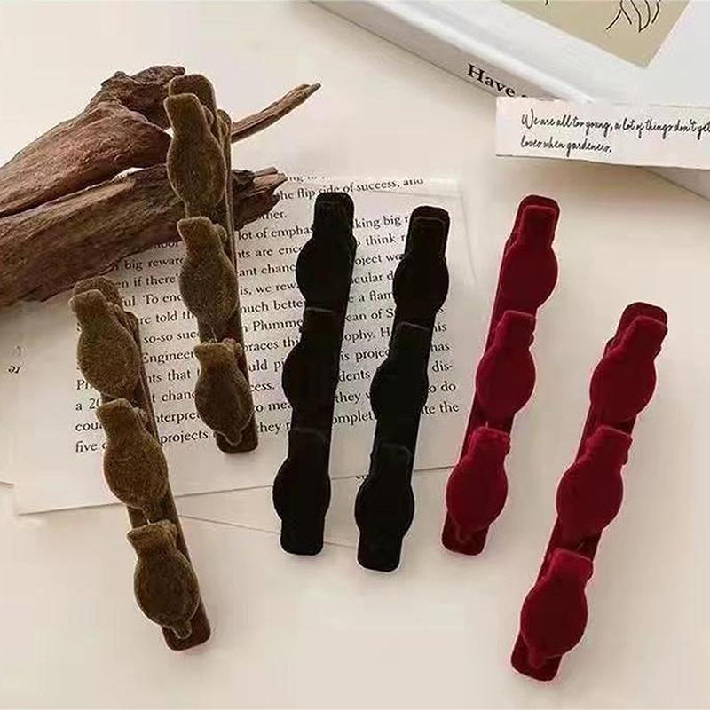 Grampos de cabelo trançados de cor sólida grampos de cabelo estilo coreano grampos de cabelo desfiados grampos de franja grampos de testa grampos de flocagem acessórios de cabelo