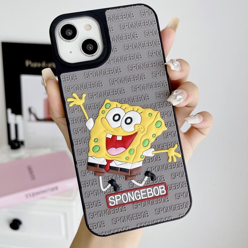 3D Silicone SpongeBob & Patrick Star Protective Case for iPhone 13 Pro Max