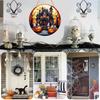 A25F-Pumpkin Halloween Sign For Front Door 2D Wood Decorations Pirate Captain Haunted House White Ghost For Yard