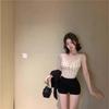 Women's French Polka Dot Lace Camisole - Summer Slim-Fit Sleeveless Top