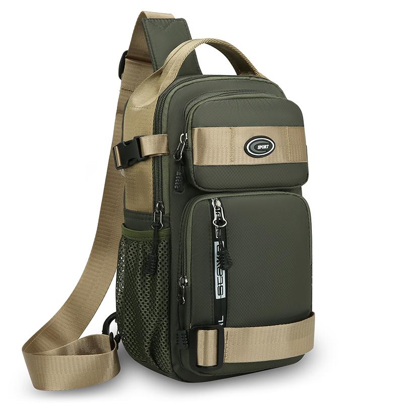 Multifunctional Men's Chest Bag Outdoor Cycling Sports Crossbody Bag Lightweight Shoulder Bag