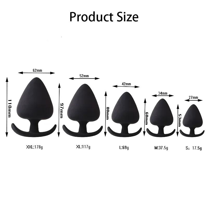 5 Different Sizes Anal Plug Trainer Dildo Massage Prostate Stimulator For Men Women Butt Plugs Sex Toys For Couples SM Adults 18