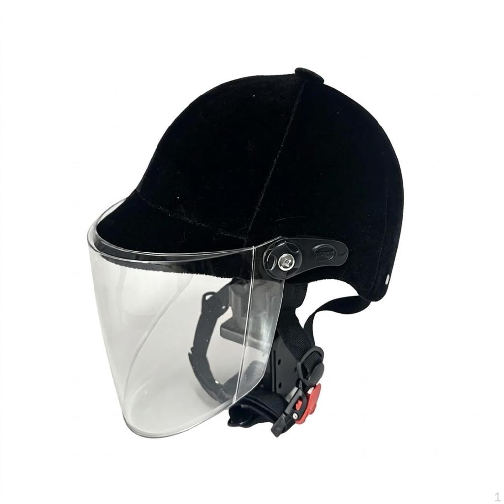 Casco da equitazione in velluto a copertura totale per cavalli, con cinturino regolabile, per cavalieri, fantini,