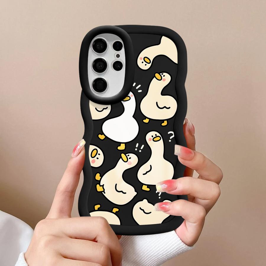 Soft Phone Cover Case for Samsung Galaxy S22 Ultra S23 Plus S24 A26 A25 S25 S20 FE S21 A55 A34 A36 A24 A35 A54 Cartoon Dinosaur