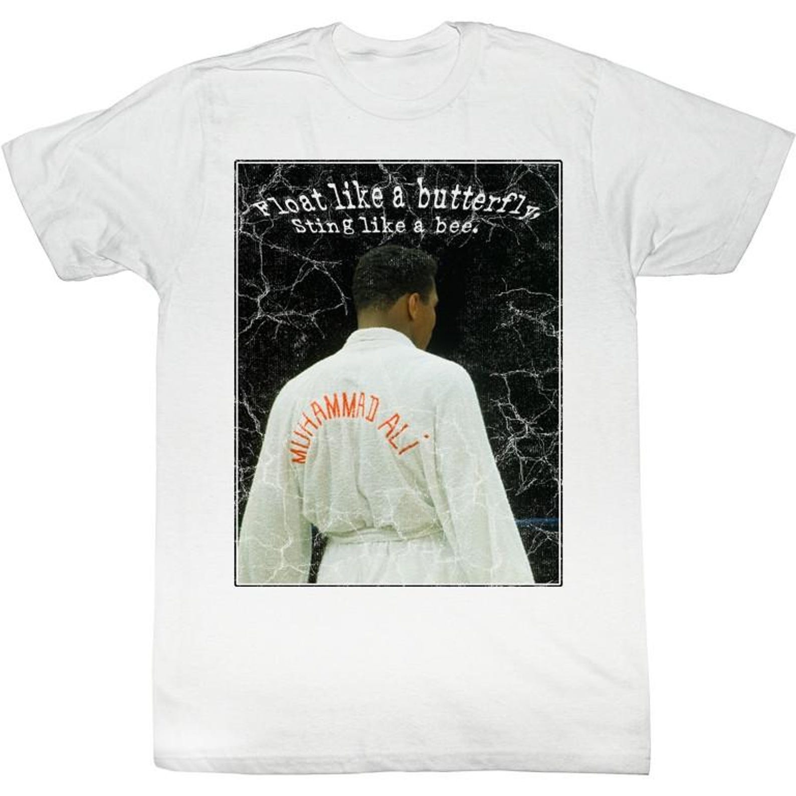 Muhammad Ali Champ White Adult T-Shirt L