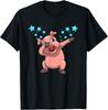 Dabbing Pig Stars Funny Dancing Piggy Graphic Shirt T-Shirt