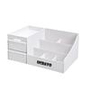 UCRAVO Cosmetic Organizer Box With Drawers, Vanity Brush With Holder for Lipstick, Cosmetics Storage for Skin Care, Brushes, Eyeshadow, Lotions, Li