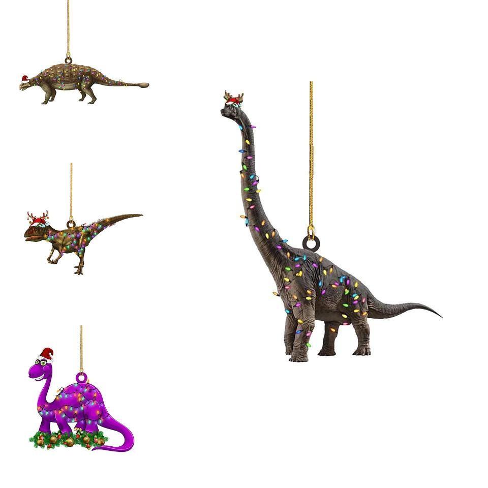 2023 Christmas Dinosaur Hanging Ornament For Festive Tree Decoration And Party Gifts