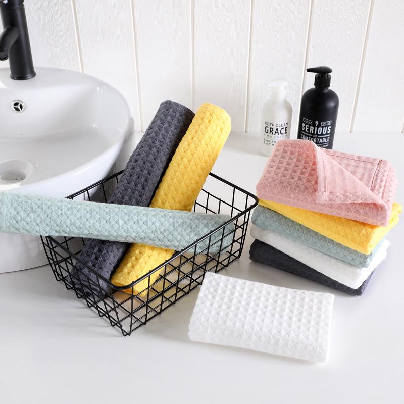 Luxurious Japanese Long-Staple Cotton Waffle Towel: Absorbent, Skin-Friendly, Zero Shedding Face Towel