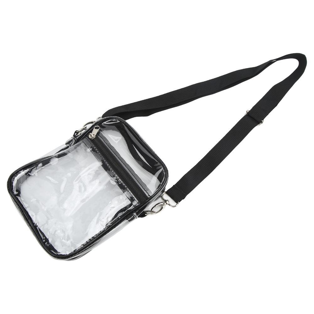 2 ks Odnímatelná průhledná taška přes rameno PVC Průhledná crossbody taška Odolná průhledná kurýrní taška Sportovní
